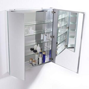 Fresca 30" Wide x 36" Tall Bathroom Medicine Cabinet w/Mirrors