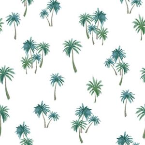 stitch & sparkle fabrics, tropical, coconut trees cotton fabrics, quilt, crafts, sewing, cut by the yard, 44 inches (rtctp07)