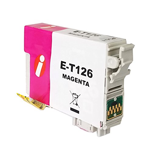 INK4WORK 3 Pack Remanufactured Magenta Ink Cartridge Replacement for Epson 126 T126 for Workforce 435 520 545 635 645 WF-3520 WF-3530 WF-3540 WF-7010 WF-7510 WF-7520 (Magenta, 3-Pack)