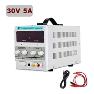 SUNCOO Variable DC Power Supply, Adjustable Switching Regulated Bench Power Supply 30V 5A with Digits Display high-Precision Outputs for Lab/Electronic Repair/DIY/Aging Test, 110v