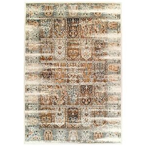 superior bedroom, farmhouse, kitchen, entryway, laundry, living room decor, washed floral collection area rug, 8' x 10', ivory