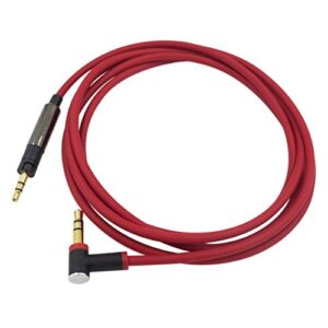 meijunter (red)headphones cable for sennheiser momentum on ear/over ear/over ear 2.0,replacement upgrade cable cord wire 1.4m