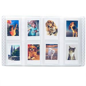 Ablus 128 Pockets Mini Photo Album - Fits for Fujifilm Instax Mini 11 Mini 9 Mini 8 Mini 90 Mini 25, Polaroid Snap PIC-300, Kodak Mini 3-Inch Film(Smokey White)