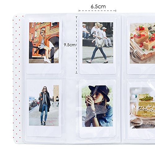 Ablus 128 Pockets Mini Photo Album - Fits for Fujifilm Instax Mini 11 Mini 9 Mini 8 Mini 90 Mini 25, Polaroid Snap PIC-300, Kodak Mini 3-Inch Film(Smokey White)