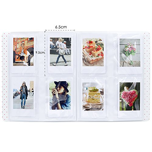 Ablus 128 Pockets Mini Photo Album - Fits for Fujifilm Instax Mini 11 Mini 9 Mini 8 Mini 90 Mini 25, Polaroid Snap PIC-300, Kodak Mini 3-Inch Film(Smokey White)