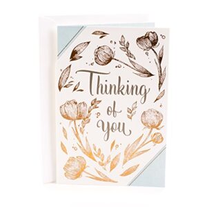 hallmark thinking of you card (brighten your day flower pattern)