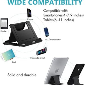 Cell Phone Stand 4 Pack, Tablet Stand Multi-Angle, Universal Phone Stand for Desk,Compatible Phone 13 12 Pro Plus All Android Smartphones,(Black)