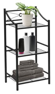 sorbus bathroom storage shelf, 3-tier freestanding toilet storage shelves — display bath essentials, planters, books (3-tier)