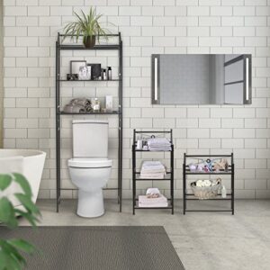 Sorbus Bathroom Storage Shelf, 3-Tier Freestanding Toilet Storage Shelves — Display Bath Essentials, Planters, Books (3-Tier)