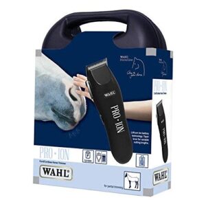 WAHL Pro Ion Cord/Cordless Horse Trimmer, Rechargeable Equine Trimmers, Maintaining Horse’s Face, Ears, Bridlepath and Legs, Low Noise Cordless Pet Clippers, Ergonomic and Light, Grooming Kit