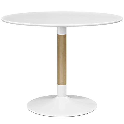 Modway Whirl 40" Contemporary Modern Round Kitchen and Dining Table in White