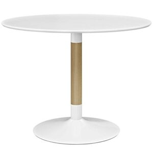 Modway Whirl 40" Contemporary Modern Round Kitchen and Dining Table in White