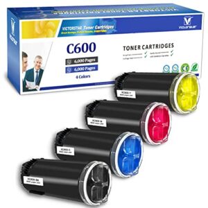 remanufactured toner cartridge c600 c605 victorstar standard capacity 6000 pages yield each color for xerox versalink c600 c605 laser printers (4 colors)
