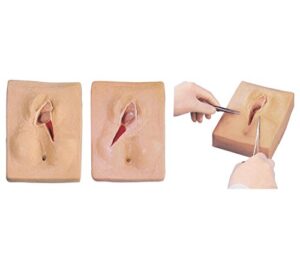vulva lateral perineal laceration/episiotomy suture simulator suturing training model(right, left or median posterior incision can be selected)