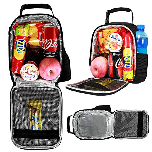 Insulating Thermal Wolf Animal Print Lunch Bags for Kids Boys Girls Washable Tote Crossbody Lunch Container Food Carrier for School Travel