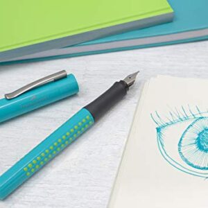 Faber-Castell 140916 Grip 2010 M Fountain Pen - Turquoise