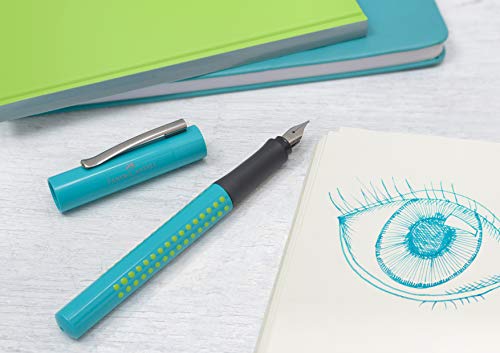 Faber-Castell 140916 Grip 2010 M Fountain Pen - Turquoise