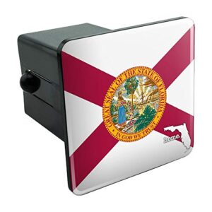 graphics & more florida fl home state flag officially licensed tow trailer hitch cover plug insert 2"