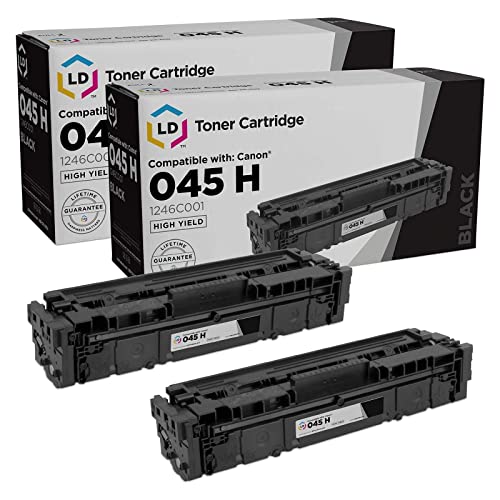 LD Compatible Toner Cartridge Replacement for Canon 045H 1246C001 High Yield (Black, 2-Pack)