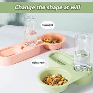 Convenient Corner Folding Pet Bowl Set for Dogs, Cats, and Small Animals - Includes Rabbit Food Bowl, Automatic Water Dispenser, and Adjustable Feeding Bowl for Dogs