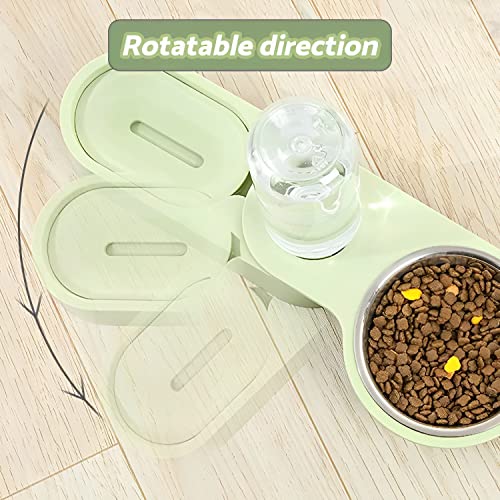 Convenient Corner Folding Pet Bowl Set for Dogs, Cats, and Small Animals - Includes Rabbit Food Bowl, Automatic Water Dispenser, and Adjustable Feeding Bowl for Dogs