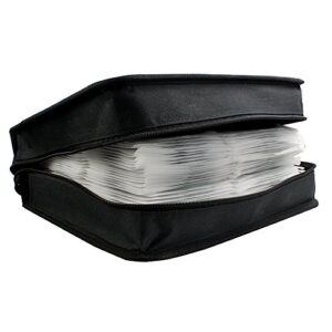 BlueCubi 288 Capacity Portable CD DVD Wallet Binder Book Sleeves Disc Storage Bag Carrying Case