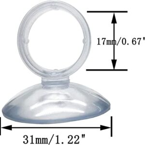 XMHF Aquarium Pipe Suction Cups Clear White for Fish Tank Heater Electric Wire Air Line Water Pump Tube 10-Pcs