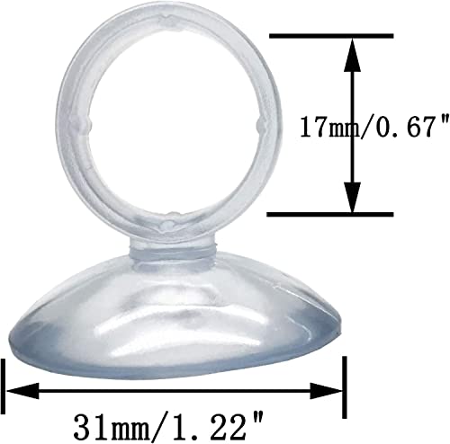 XMHF Aquarium Pipe Suction Cups Clear White for Fish Tank Heater Electric Wire Air Line Water Pump Tube 10-Pcs