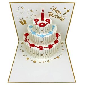 3d pop up birthday cards,birthday greeting cards handmade happy birthday cards & envelopes for sister, mom, wife, kids, boy, girl, friend