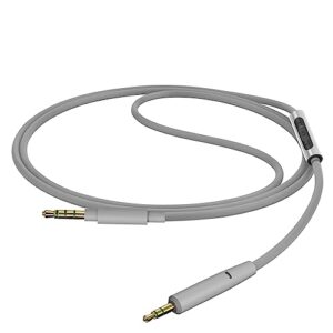 GEEKRIA Audio Cable with Mic Compatible with Bose QuietComfort SE, QC SE, QCSE, QC45, QC35 II, QC25, 700, SoundLink II Cable, 2.5mm Replacement Stereo Cord with Inline Microphone (4 ft / 1.2 m)