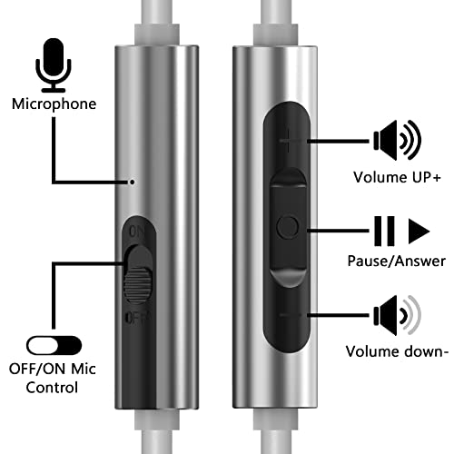 GEEKRIA Audio Cable with Mic Compatible with Bose QuietComfort SE, QC SE, QCSE, QC45, QC35 II, QC25, 700, SoundLink II Cable, 2.5mm Replacement Stereo Cord with Inline Microphone (4 ft / 1.2 m)