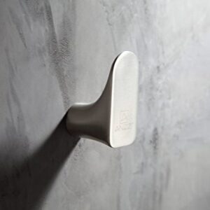 ANZZI Bathroom Towel Hook in Brushed Nickel Wall Mount Robe Hooks | AC-AZ049BN