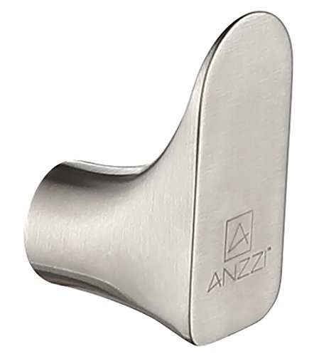 ANZZI Bathroom Towel Hook in Brushed Nickel Wall Mount Robe Hooks | AC-AZ049BN