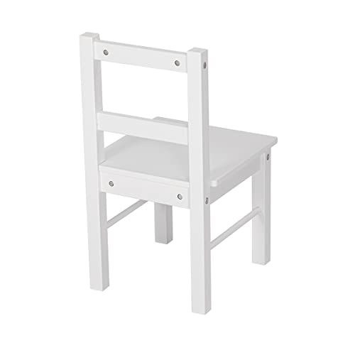 UTEX Child's Wooden Chair Pair for Play or Activity, Set of 2, White …