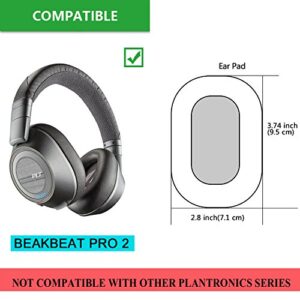 BackBeat Pro 2 Earpads, JARMOR Replacement Protein Leather & Memory Foam Ear Cushion Pad Cover for Plantronics BackBeat Pro 2.0 Wireless Noise Cancelling Headphones (Brown)