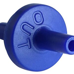 XMHF 10 Pcs Plastic Aquarium Non-Return Air Pump Check Valve Blue for Fish Tank