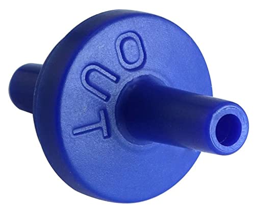 XMHF 10 Pcs Plastic Aquarium Non-Return Air Pump Check Valve Blue for Fish Tank