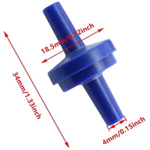 XMHF 10 Pcs Plastic Aquarium Non-Return Air Pump Check Valve Blue for Fish Tank