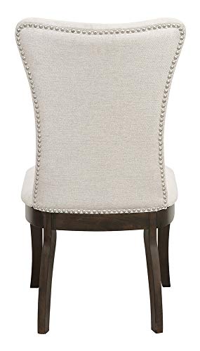 Homelegance Oratorio Two-Pack Upholstered Dining Chairs, Dark Cherry