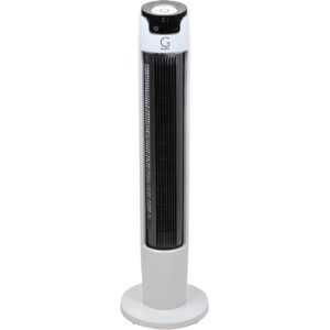 genesis powerful 43 inch oscillating tower fan with max air quiet technology and remote, white (g5towerfan)