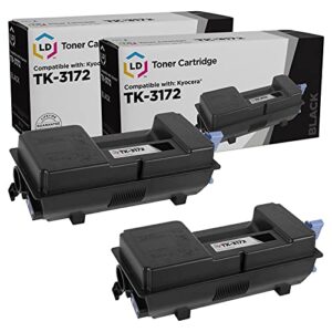 ld compatible toner cartridge replacement for kyocera tk-3172 1t02t80us0 (black, 2-pack)