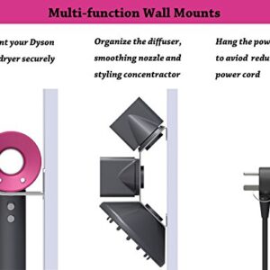 For Dyson Supersonic Hair Dryer Wall Mount Holder, Stainless Steel Power Plug Holder, Bathroom Organizer for Dyson Supersonic Hair Dryer Care Tools by Deeroll