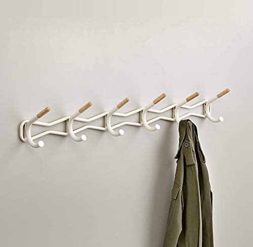 Safco Products 4257CRM Family Coat Wall Rack, 6 Hook, Cream