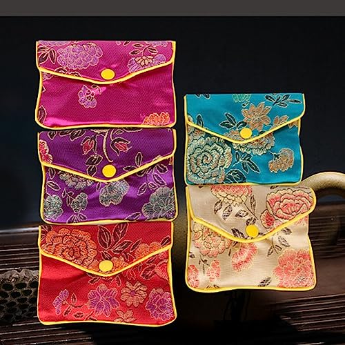 MorTime Jewellery Jewelry Silk Purse Pouch Gift Bags, Multiple Colors, Pack of 12 (Small)