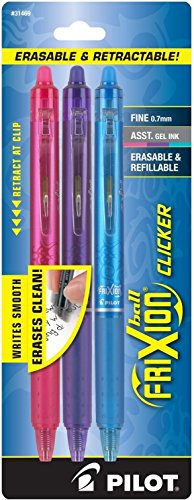 Pilot Refills for Frixion Erasable Gel Ink Pens (3-Pack), Fashion Assorted Bundled with 1 Pack of Refills Bundled