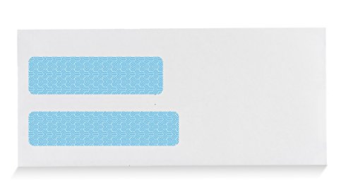 Office Deed 500 #9 Double Window SELF SEAL Security Envelopes-Designed for Quickbooks Invoices and Business Statements with peel and seal flap -3 7/8'' X 8 7/8''