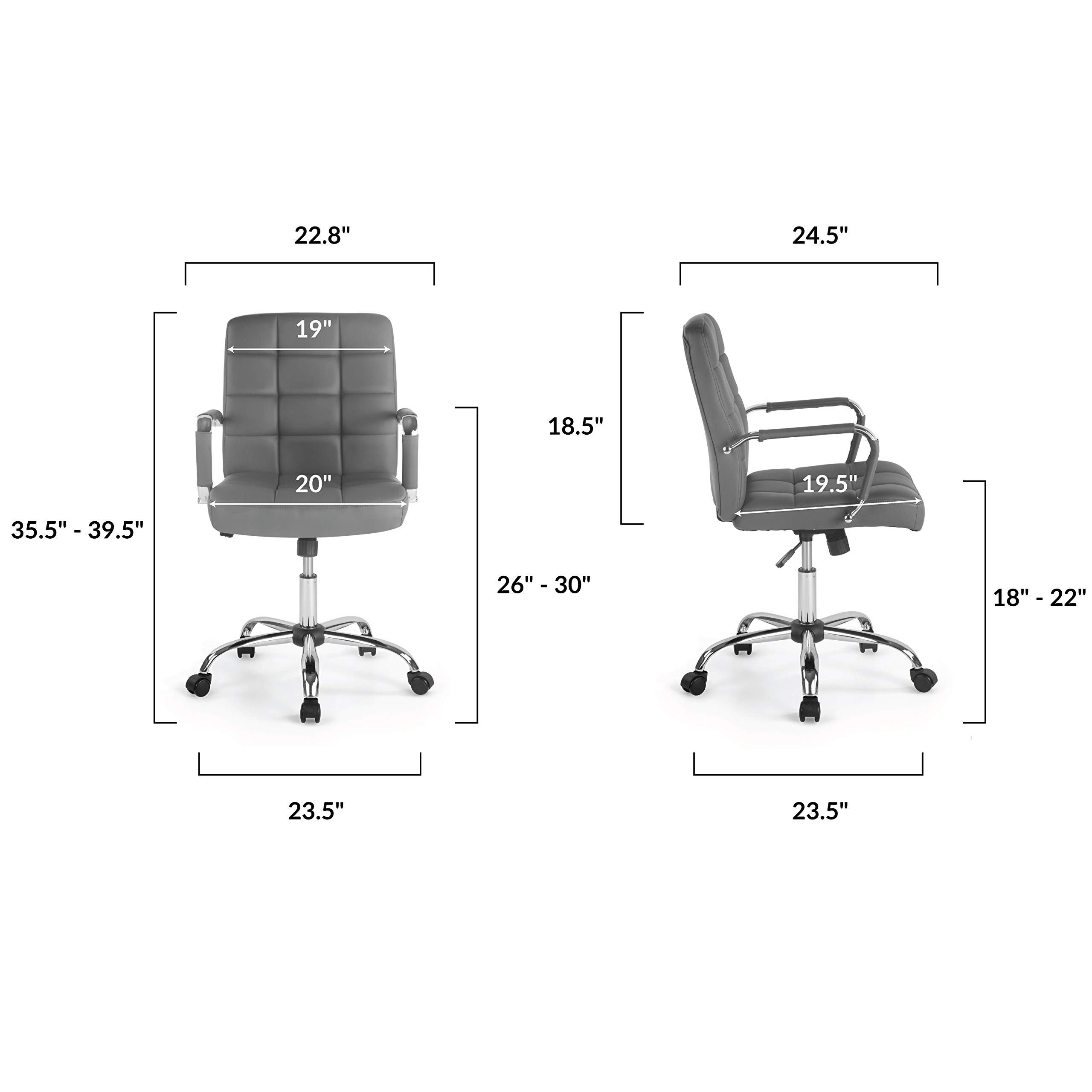 EdgeMod Manchester Office Chair in Grey