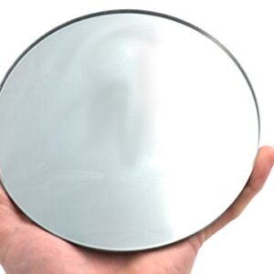 Round Large Convex Glass Mirror - 6" (150mm) Diameter - 150mm Focal Length - 5mm Thick Approx. - Eisco Labs