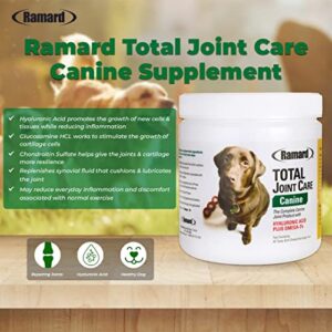 Ramard Total Joint Supplement for Dogs-MSM Glucosamine Chondroitin for Dogs & Hyaluronic Acid, Vitamins and Supplements for Small & Large Dog Breeds (45 Chews Jar, 1-Pack)