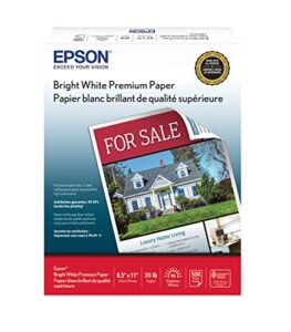 epson bright white premium paper - s450218-4 8.5" x 11" (500 sheets)
